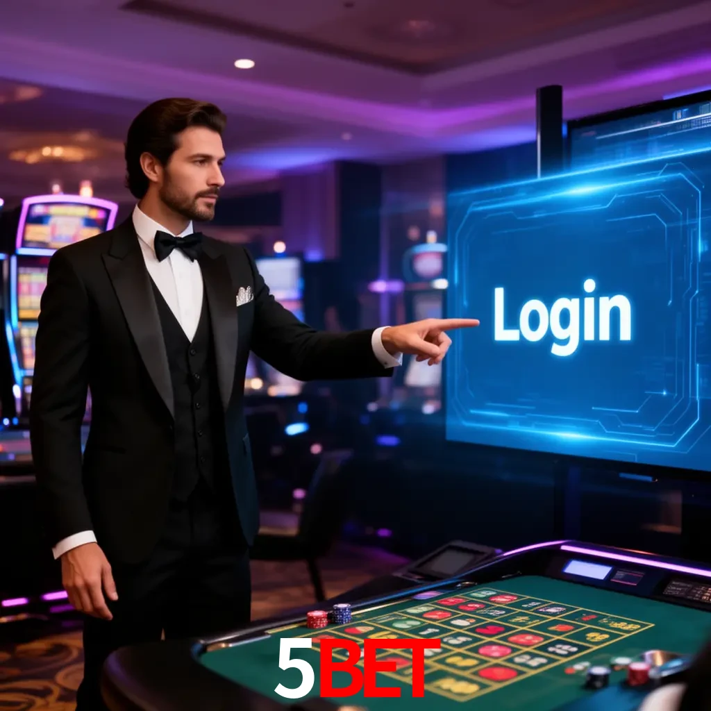 5BET Login - OTP, cuenta y soporte Pantalla 5BET Login con OTP, contraseña, cuenta segura y soporte móvil